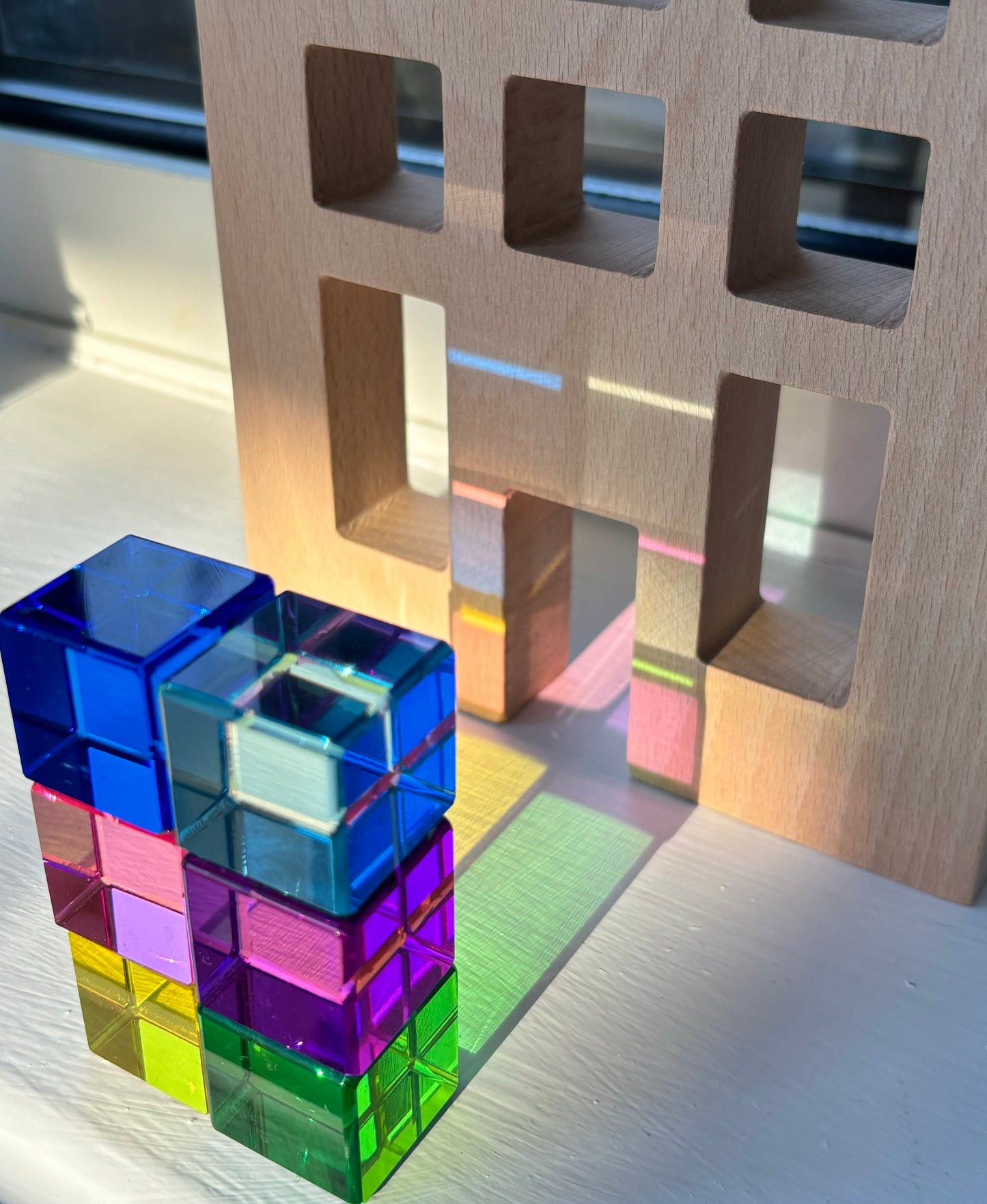 Rainbow Cube Building Blocks