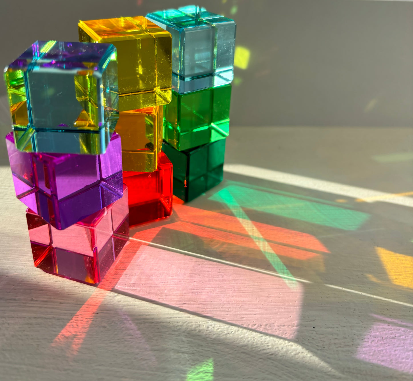 Rainbow Cube Building Blocks