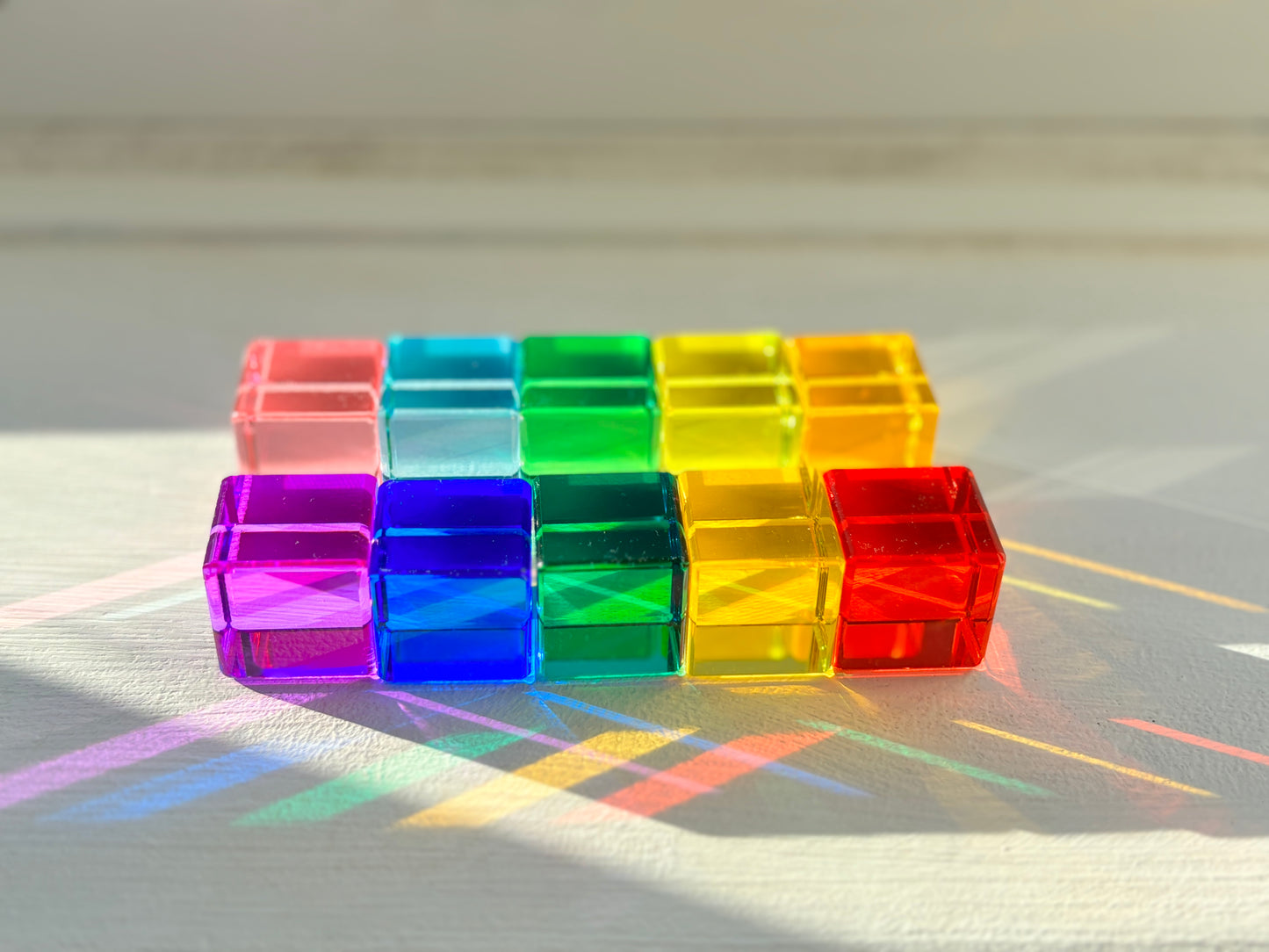 Rainbow Cube Building Blocks