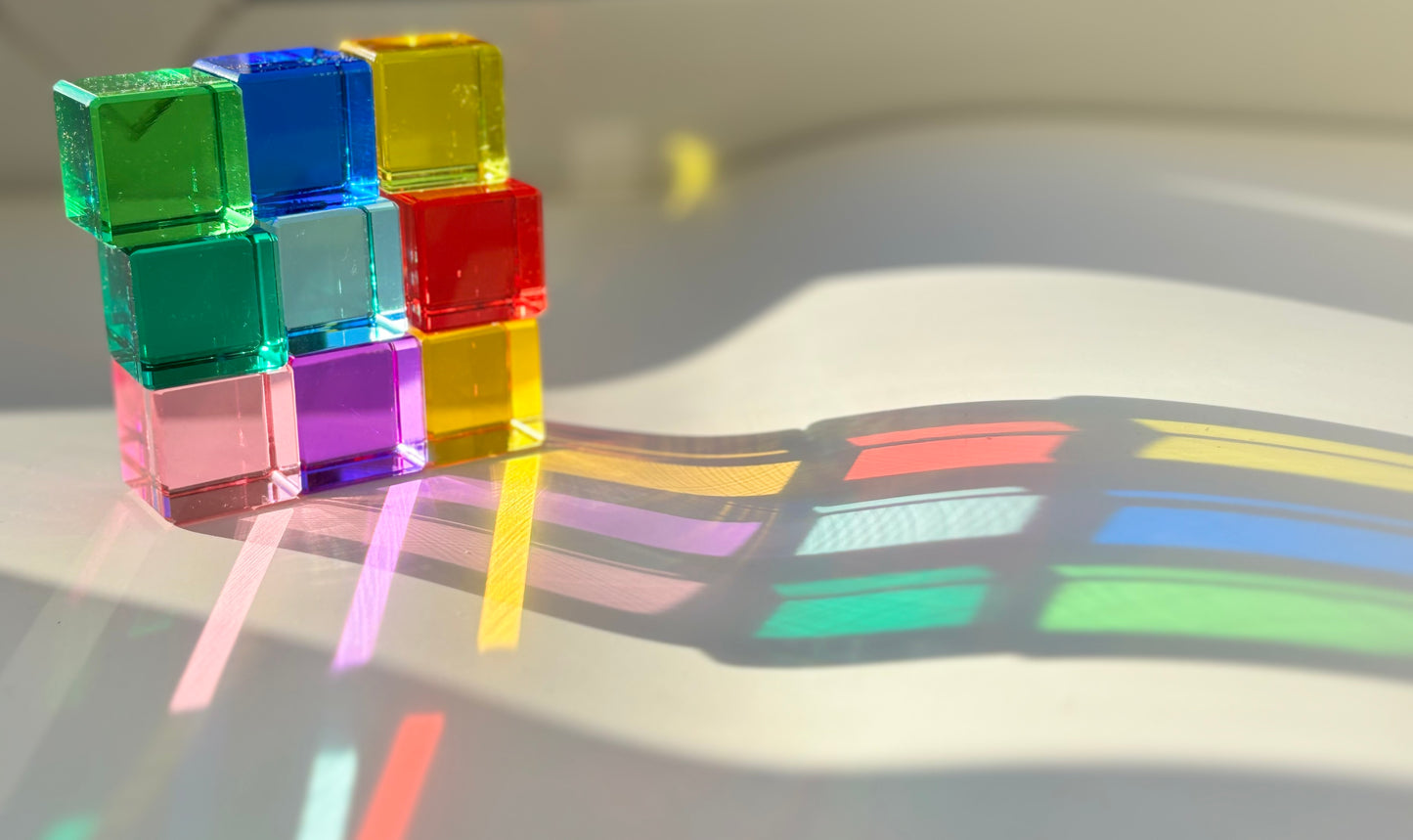 Rainbow Cube Building Blocks