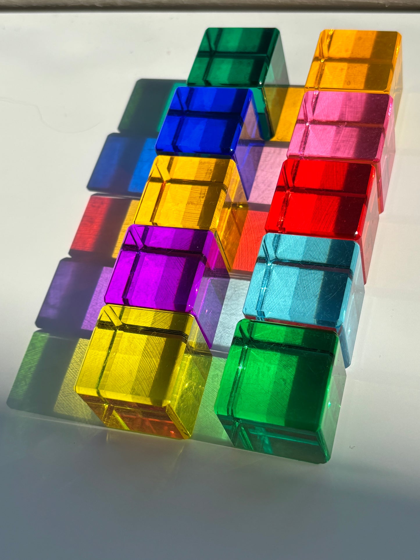 Rainbow Cube Building Blocks